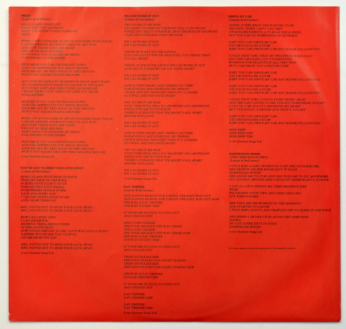 High Resolution Photo BEATLES 1962-1966 2LP 
